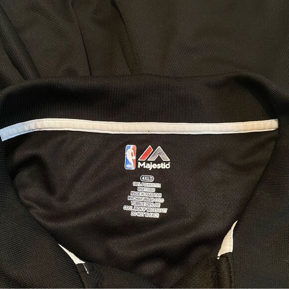 Majestic Portland Trailblazers Polo Shirt Men’s Black White Red Big & Tall 4XLT - Picture 7 of 9